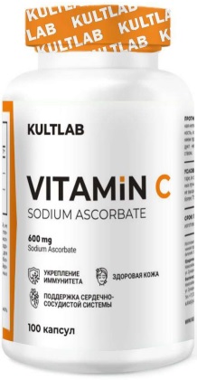 Kultlab Vitamin C Sodium Ascorbate, 100 капс