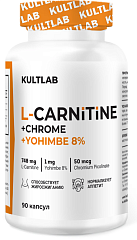 Kultlab L-Carnitine + Cr + Yohimbe 8%, 90 капс