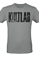 Kultlab Футболка мужская Бодибилдер (чёрный логотип), серая - чёрная