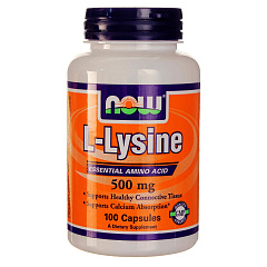 NOW L-Lysine 500 mg, 100 таб