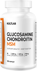 Kultlab Glucosamine, Chondroitin & MSM, 120 капс
