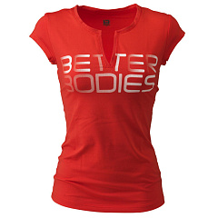 Better bodies 110693-349 Футболка Fitness V-Tee, Tomato Red