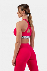 Nebbia 410 Medium Impact Cross Back Sports Bra, розовый