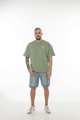 Kultlab Мужская футболка Oversize Logo, зелёная