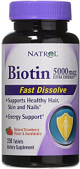 Natrol Biotin 5000 мкг, 250 таб