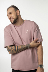 Kultlab Мужская футболка Oversize Logo, пыльная роза