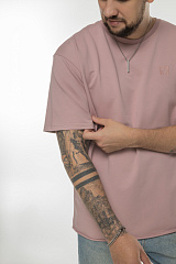 Kultlab Мужская футболка Oversize Logo, пыльная роза