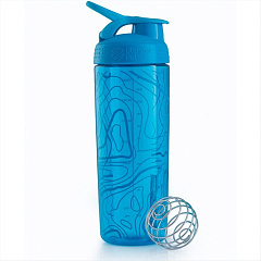 Blender Bottle SportMixer Sleek Topo Flow Pattern Шейкер, 828 мл