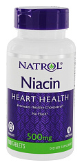 Natrol Niacin TR 500 мг, 100 таб