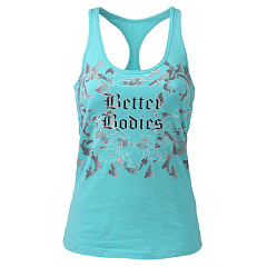 Better bodies 110687-522 Спортивная майка Printed T-back, Aqua blue