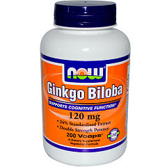 NOW Ginkgo Biloba 120 мг, 50 капс