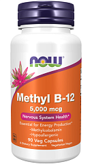 NOW Methyl B-12 5000 мкг, 90 капс