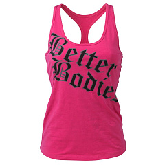 Better bodies 110687-462 Printed T-back Майка с готическим Лого, розовый