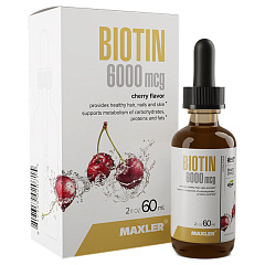 Maxler Biotin 6000 мкг, 60 мл