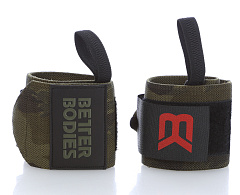 Better bodies 130352-676 Camo Wrist Wraps, Green Camo