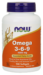 NOW Omega 3-6-9 1000 mg, 100 капс