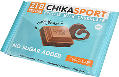 Chikalab Chika Sport Протеиновый молочный шоколад без сахара с начинкой, 100 гр